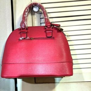 Red tote bag